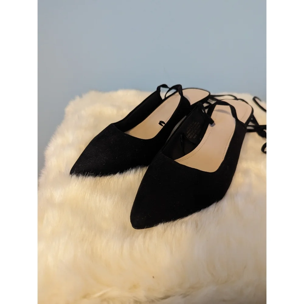 3/$20! H&M Lace-up Tie Slingbacks - Picture 4 of 6
